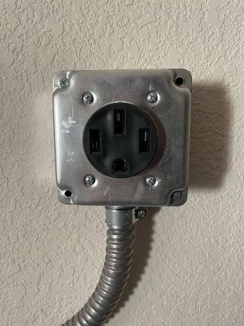 NEMA 14-50 outlet installed for Smart Home Electrical in Bacliff